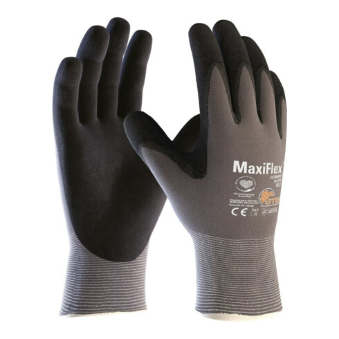 Handschuhe MaxiFlex Ultimate 34-874 Gr.9 grau/schwarz Nyl.m.Nitril EN 388 Kat.II