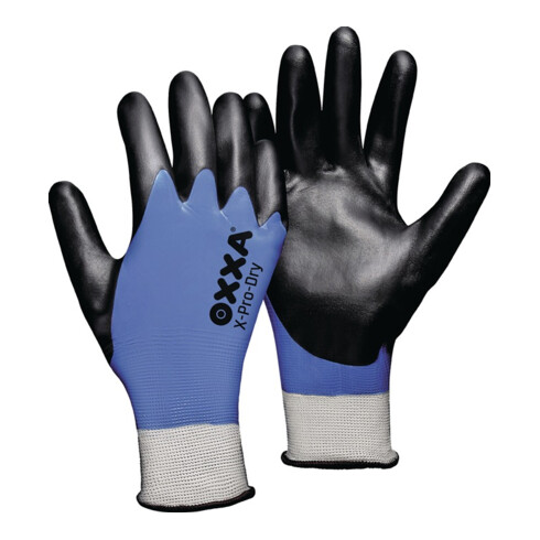 Handschuhe X-PRO-DRY Gr.9 schwarz/blau EN 388 PSA II PES OXXA