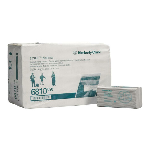 Handtuch Scott 6810 2-lagig weiß L330xB250ca.mm 20 Päckchen x140 Tü.