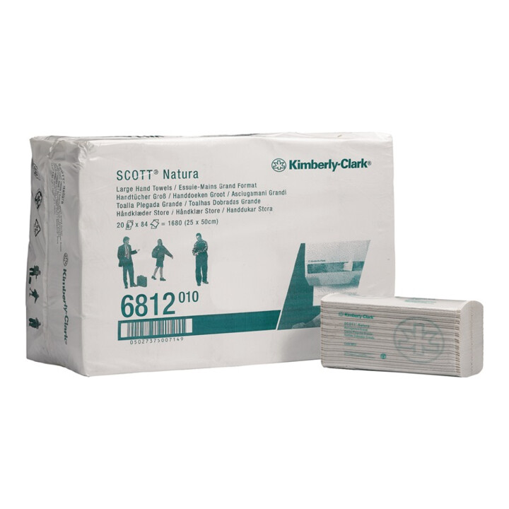 Handtücher 6812 2-lagig weiß L500xB250ca.mm 1680 Tücher/KT KLEENEX