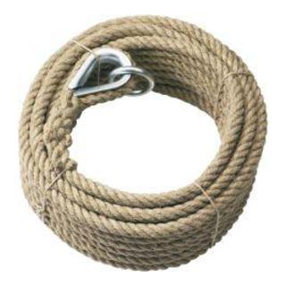 Hanfseil 16 mm, 30 m langmit Karabiner (70157)
