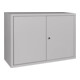 Armoire suspendue H600xL800xP300mm tôle pleine, 1 étagère, tôle d'acier gris clair-1