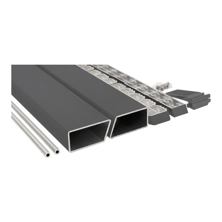 HANÖ Montageset 20 x 75 x 1793mm anthrazit mit Start- & Abschlussbefestigung