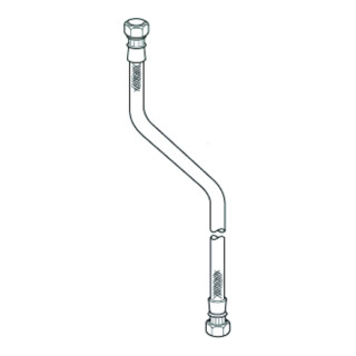 Hansa Anschlußschlauch 59912246 L=1000, G3/4xG3/4