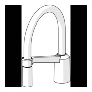 Hansa Bec haut 59914582 Ext. 200 mm chromé