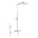 Hansa Brause-Thermostat HANSAEMOTION AP, 3-Strahl, Glas, chrom/weiß-1