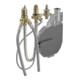 Hansa Corps de base robinetterie bain 4 trous, chrome-1