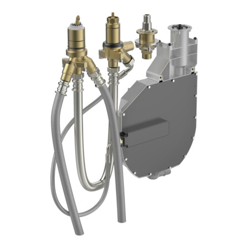 Hansa Corps de base robinetterie bain 4 trous, chrome