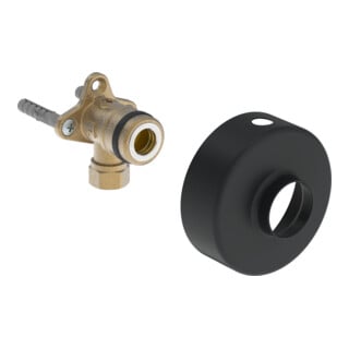 Hansa Coude avec robinet d'arrêt 2900 G3/4(1/2)-D12 Noir mat