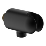 Hansa Coude de raccord mural Wd, DN 15, construction en deux parties, noir mat