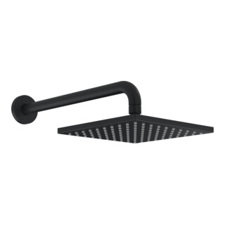 Hansa Douchette HANSAVIVA 200x200mm, noir mat, Wd, sortie 357mm, chrome