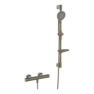Hansa Duschsystem HANSAPRISMA avec thermostat, montage mural, 770 mm, bronze brossé