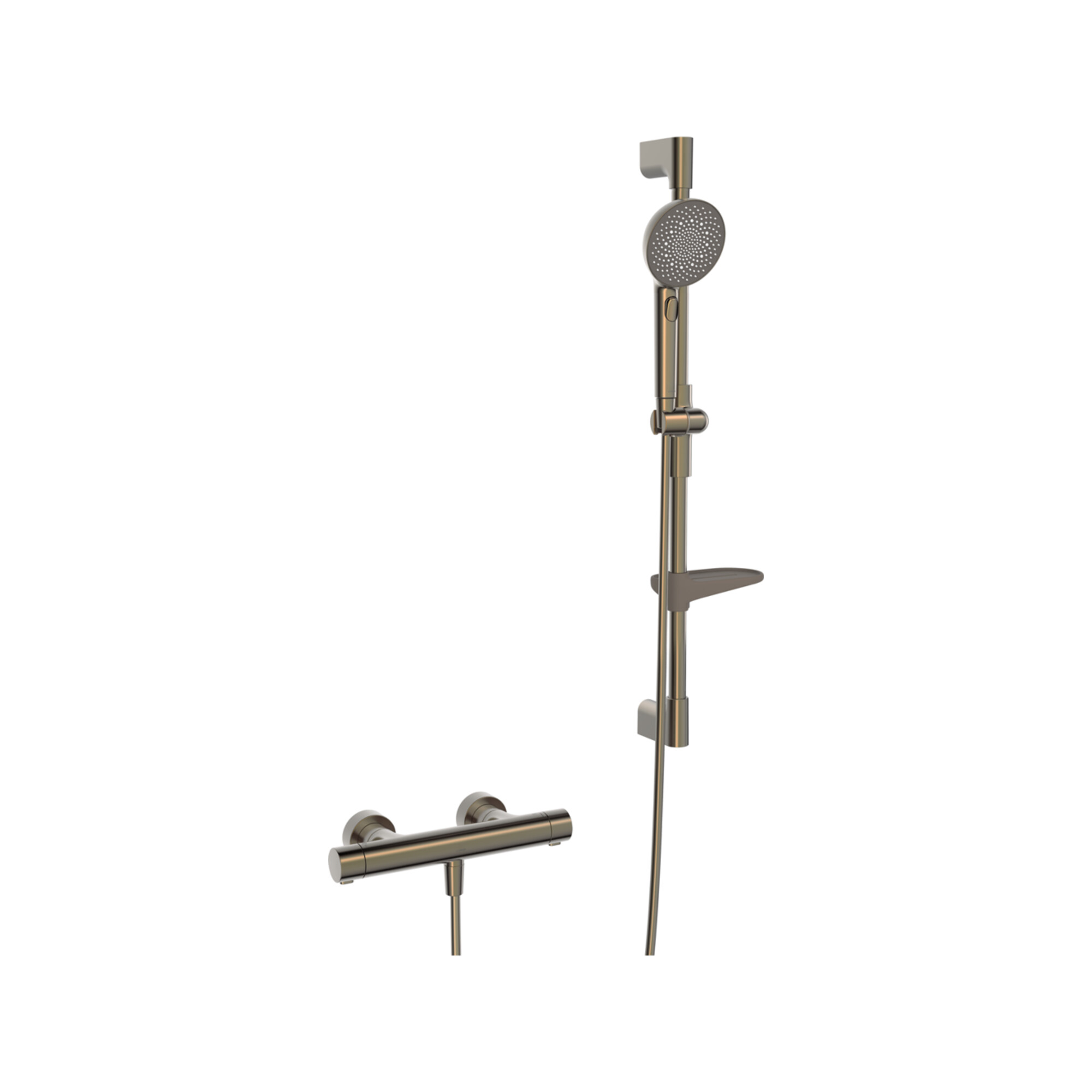 Hansa Duschsystem HANSAPRISMA m Thermostat, Wd-mont., 770mm, bron geb.