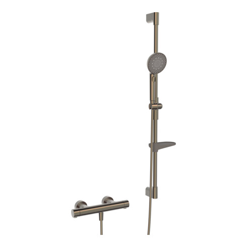 Hansa Duschsystem HANSAPRISMA m Thermostat, Wd-mont., 970mm, bron geb.