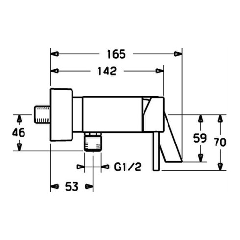 Hansa EH-Wannenbatterie HANSASTELA DN 15, für Wandaufbau verchromt