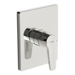 Hansa Fertigmontageset HANSABLUEBOX POLO UP-Brause-Einhebelmischer, eckige Rosette, chrom