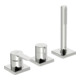 Hansa Fertigmontageset HANSALIGNA 3-Loch-Bidet-Einhebelmischer, Rosette eckig, chrom-1