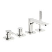 Hansa Fertigmontageset HANSALIGNA 4-Loch-Wannen-Einhandmischer, chrom