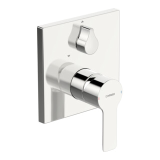 Hansa Fertigmontageset HANSALIGNA UP-Wannen-Einhebelmischer, Rosette eckig, chrom