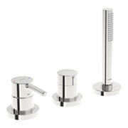 Hansa Fertigmontageset HANSAVANTIS Style 3-Loch-Bidet-Einhebelmischer, Rosette rund, chrom