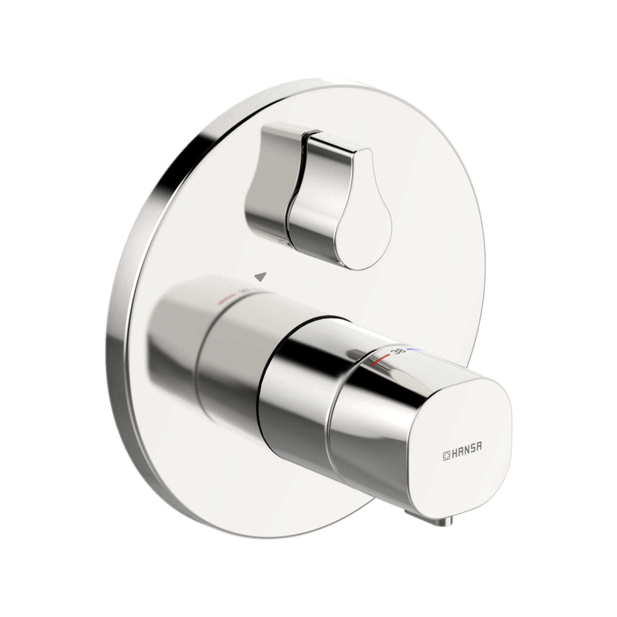 Hansa Fertigset HANSABLUEBOX LIVING UP-Brausethermostat, Rosette rund, chrom
