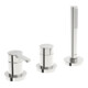 Hansa Fertigset HANSADESIGNO Style 3-Loch-Bidet-Einhebelmischer, Rosette rund, chrom-1