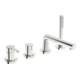 Hansa Fertigset HANSADESIGNO Style 4-L.-BW-EHM, Rosette rund, chrom-1