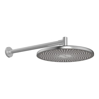 Hansa HANSAAURELIA Pomme de douche murale, 1 trou, acier brossé