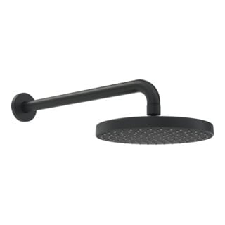 Hansa HANSABASICJET Pomme de douche murale Anti-calcaire, 1 jet, H 348 mm, mat-noir