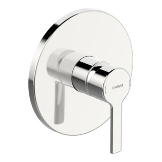 Hansa HANSABLUEBOX FE avec set décoratif z HANSARONDA tapis de douche à une main. chromé