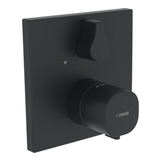 Hansa HANSABLUEBOX LIVING Ensemble prêt à poser mitigeur thermostatique douche, noir mat