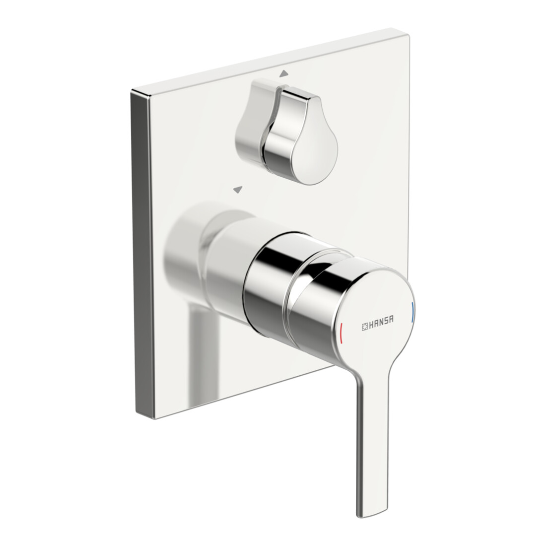 Hansa HANSABLUEBOX RONDA Mitigeur monocommande baignoire encastré, rosace carrée, chrome