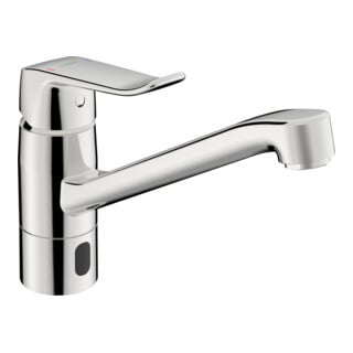 Hansa HANSACARE Robinet de cuisine infrarouge Hybrid/Bluetooth, réseau, bec 214 mm, chromé