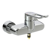 Hansa HANSACLINICA DIGITAL+ Mitigeur lavabo monocommande auto, bleu, avec bec, chrome