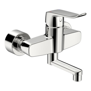 Hansa HANSACLINICA Mitigeur lavabo monocommande mural, pivotant, bec 177 mm, chrome