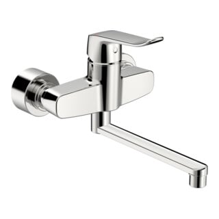 Hansa HANSACLINICA Mitigeur lavabo monocommande mural, saillie 277 mm, chrome