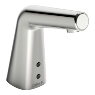 Hansa HANSADESIGNO Style Robinet lavabo infrarouge à piles, bec 100 mm, chrome