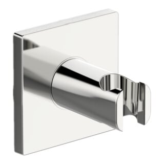 Hansa HANSALIVING Support de douche mural avec support, rosace carrée, chrome