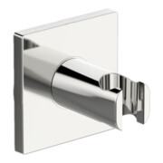 Hansa HANSALIVING Support de douche mural avec support, rosace carrée, chrome