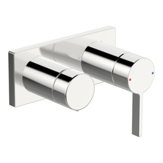 Hansa HANSALOFT Kit de montage prêt à poser Mitigeur baignoire monotrou encastré, avec inverseur rotatif, chrome