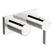 Hansa HANSALOFT Kit de montage prêt à poser Mitigeur baignoire monotrou encastré, avec inverseur rotatif, chrome