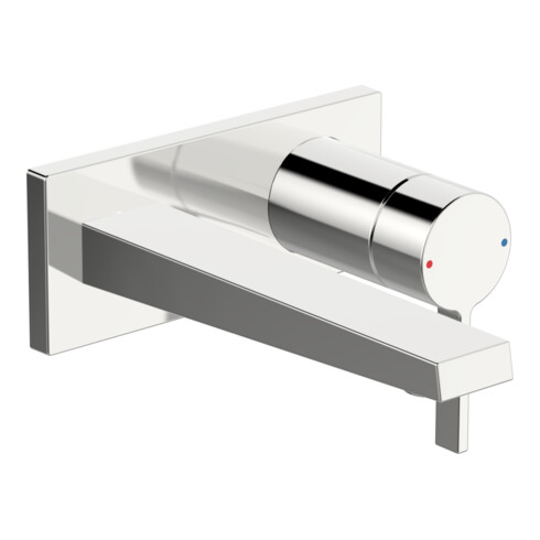 Hansa HANSALOFT Set de montage prêt Mitigeur lavabo encastré, saillie 197 mm, chrome