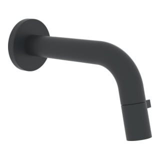 Hansa HANSANOVA Style Robinet mural pour lavabo, bec 107 mm, noir mat