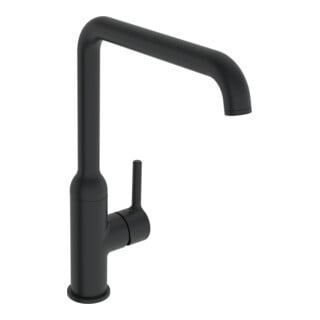 Hansa HANSAVANTIS Style Mitigeur évier à levier latéral, ND, bec 255 mm, noir mat