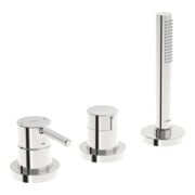 Hansa HANSAVANTIS Style Set de montage complet Mitigeur bidet 3 trous, rosace ronde, chrome