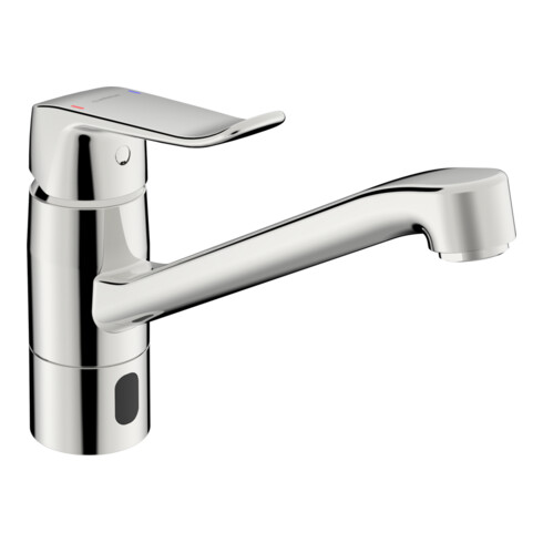 Hansa Infrarot-Spültischarmatur HANSACARE Hybrid/Bluetooth, Netz, Ausl. 214mm, chr