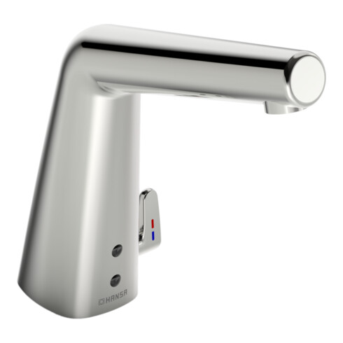 Hansa Infrarot-Waschtischarmatur HANSADESIGNO Style Netzbetrieb, Ausladung 138mm, chrom