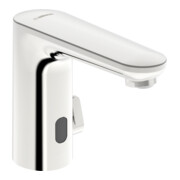 Hansa Infrarot-Waschtischarmatur HANSAELECTRA digi. Batt, o. Abl.garn, Ausl. 123mm, ND, chr
