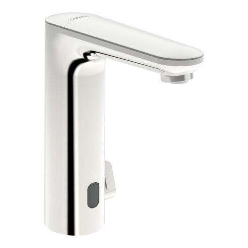 Hansa Infrarot-Waschtischarmatur HANSAELECTRA Netzbetr., o. Abl.garn, Ausl. 124mm, chr