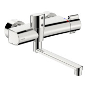 Hansa Infrarot-Waschtischwandarmatur HANSAELECTRA Batteriebetr., THM, Ausl. 286mm, chrom